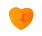 Preview: Kids button as heart out plastic in orange 14 mm 0,55 inch